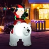 Inflatable Santa Claus Riding Polar Bear 2M Christmas Inflatable Toy Doll Indoor Outdoor Garden Ornament Xmas Decoration 3