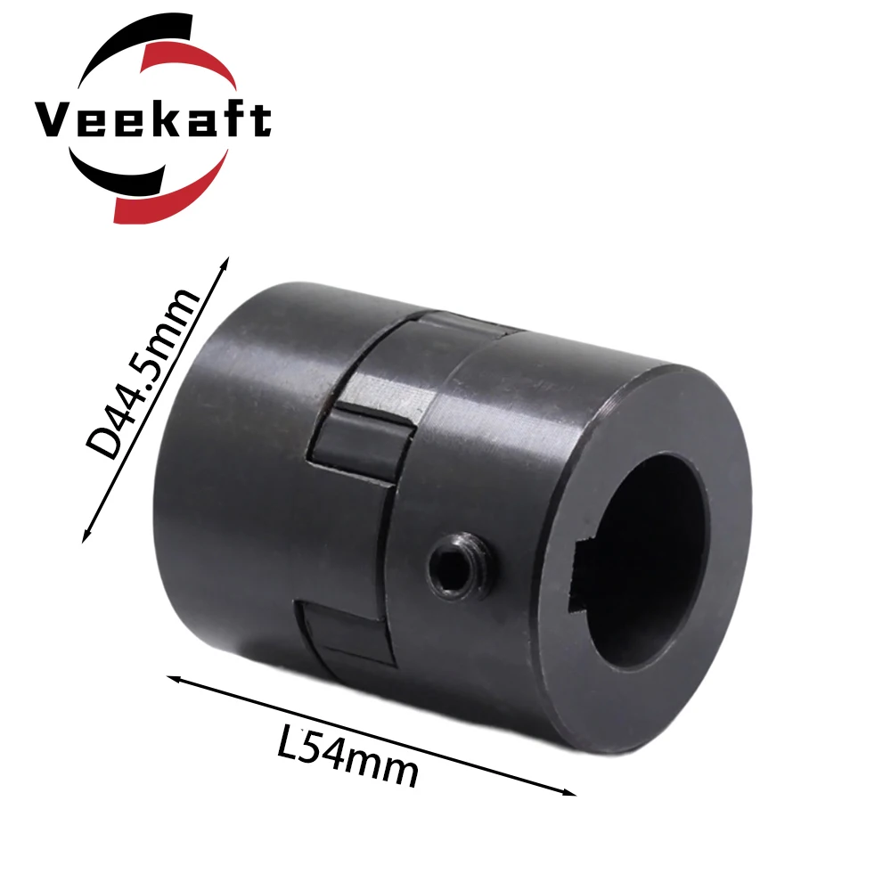 Flexible Coupling Shaft Coupler Shaft Connector Rigid Shaft Coupler Veekaft L-type Three-jaw Coupling Steel L075 D44.5L54 10/12/14/16/18/20/22/25mm for Servo Motor Coupler Encoders Engraving CNC
