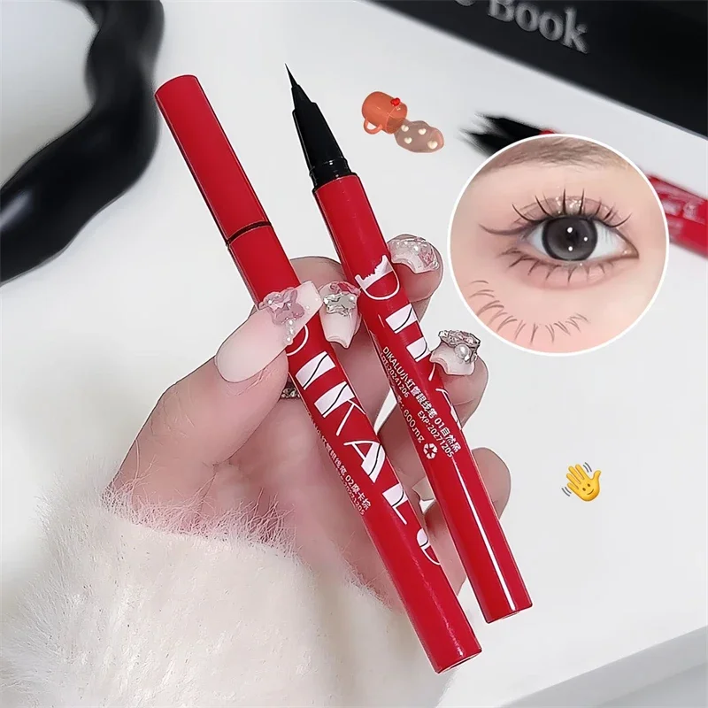 Ultra Thin Black Brown Lower Eyelash Eyeliner Pen Waterproof Long-Lasting Non Smudging Lying Silkworm Eye Liner Pencil Quick Dry 4