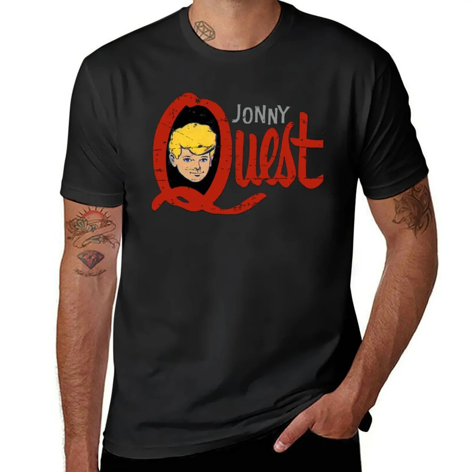 

Футболка Jonny Quest Мужская облегающая, эстетическая одежда, большие размеры