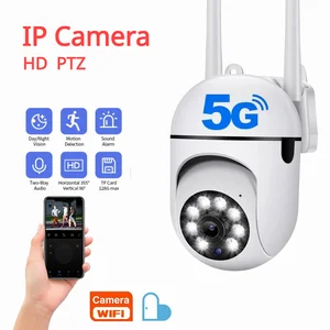 5G PTZ IP-камера 1080P HD Wi-Fi камеры видеонаблюдения 2 МП полноцветная камера безопасности с ночным видением 4-кратное цифровое увеличение беспроводная камера