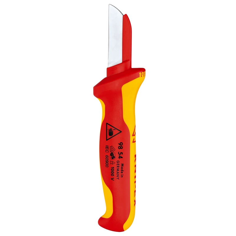 KNIPEX Tools cuchillo Pelacables aislado, diseño ergonómico, mango aislado, NO. 98 54