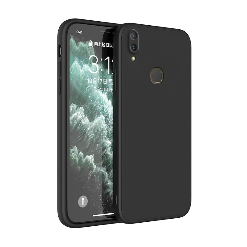 Square Liquid Silicone Back Cover Case