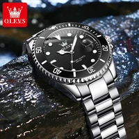 OLEVS 5885 homme montre marque originale étanche montre à Quartz bracelet en acier inoxydable automatique Date hommes cadeaux montres pour homme 4