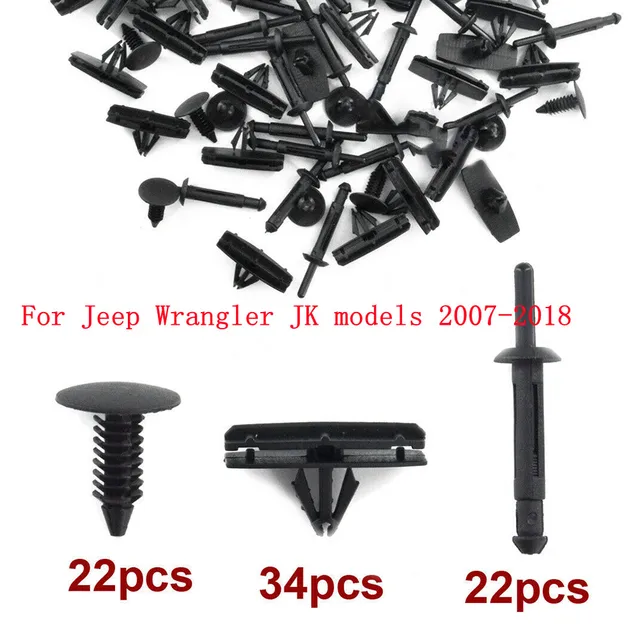 Car Fastner Clips Clips Screw 8109006 Black Retainer For Jeep Wrangler JK Models 20072018