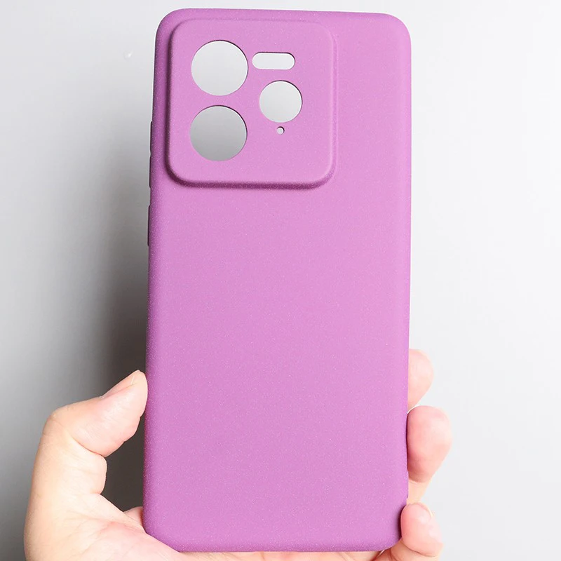 Sand Matte Soft Silicone Anti-Slip Protective Phone Case with Camera Guard
