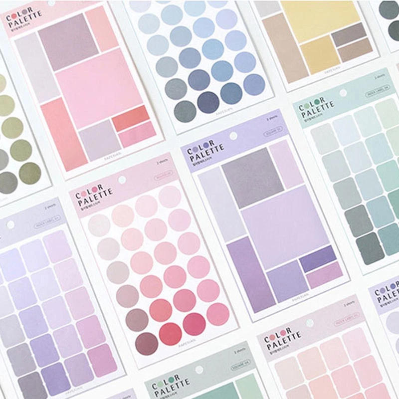 

Многофункциональные цветные наклейки (4 шт.) в круглые квадратные языковые наклейки