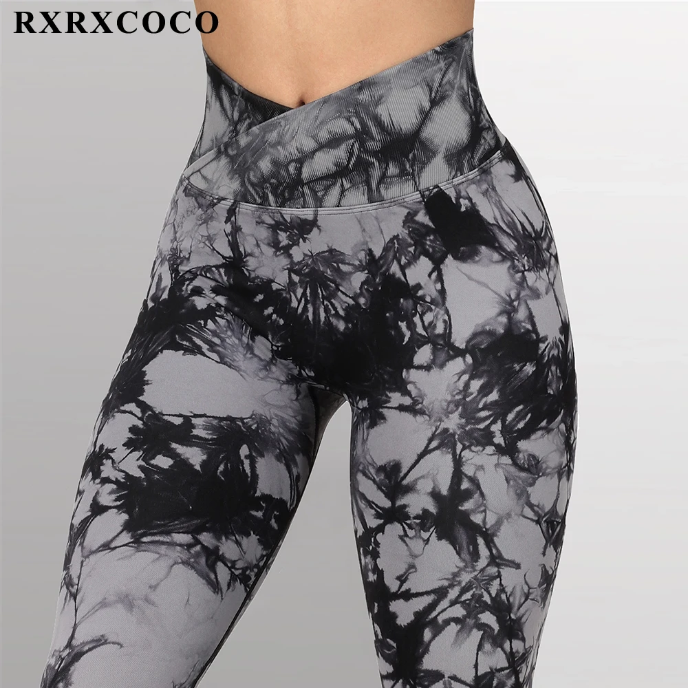 RXRXCOCOSolidWomenLeggingsPantsIrregularHighWaistCasualFitness