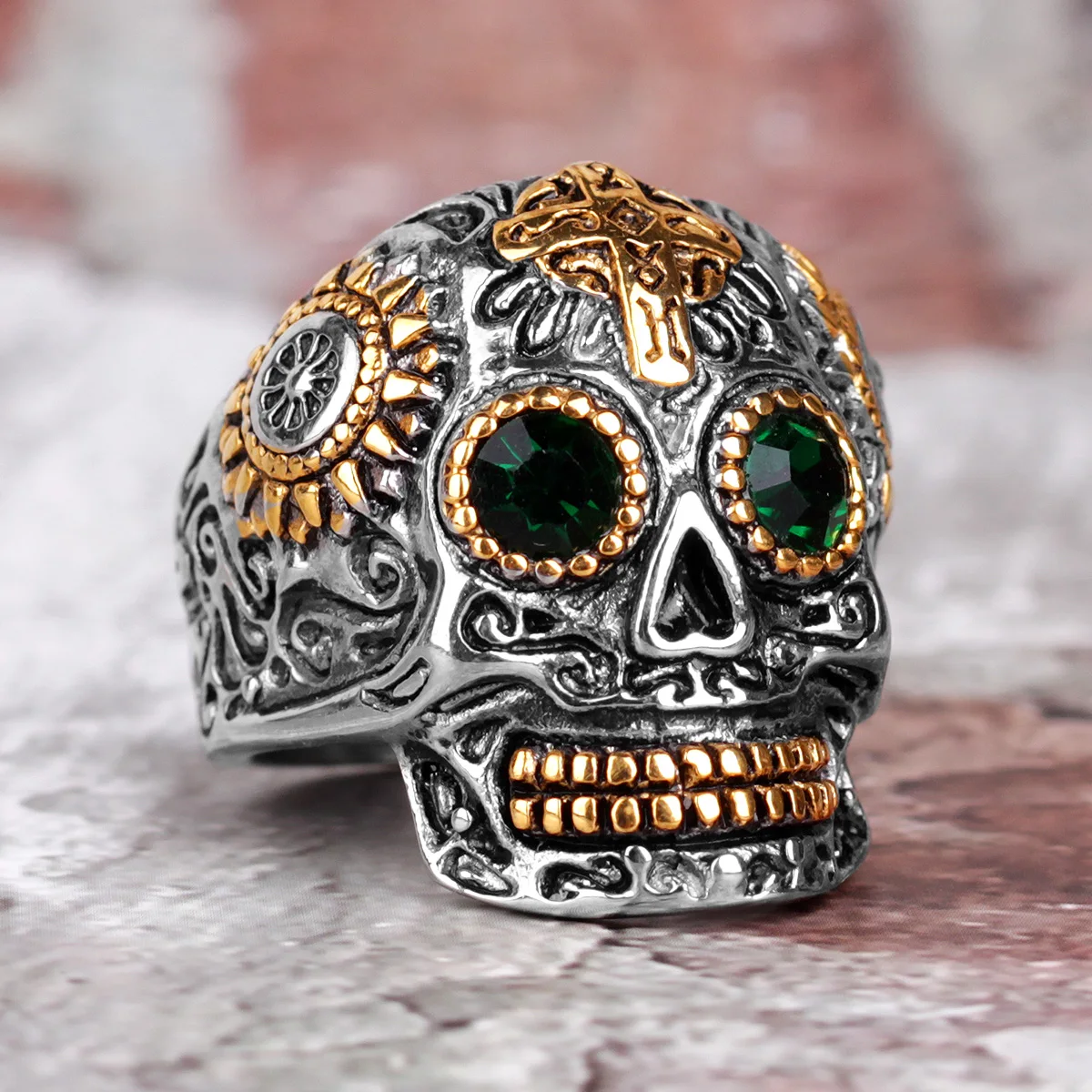 316L Stainless Steel Skull Gothic Religious Cross Man Men Rings Punk Rock Gothic For Biker Male Boy Jewelry Accessories Gift ring set gold color rings stainless steel ring tibetan silver rings signet ring finger ring gold color ring chain ring half face ring amethyst zirconia ring silver ring opening ring fidget spinner ring sparkling heart ring tungsten ring adjustable rings zircon crystal ring wedding rings moissanite diamond ring color change ring wedding ring ceramic ring animal ring jewelry accessories