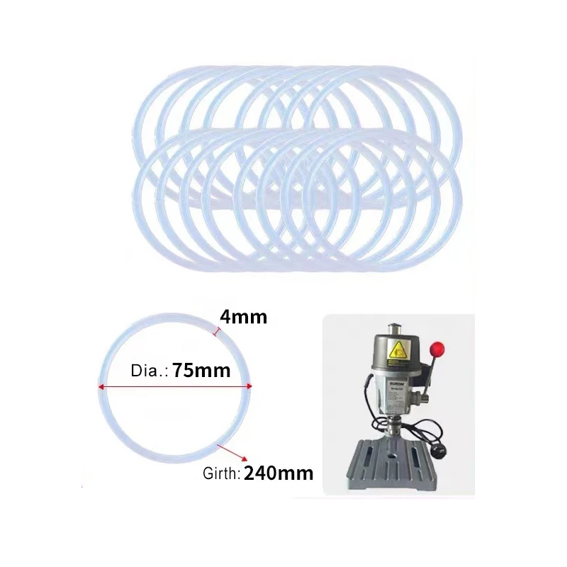 10pcs Original Replacement Motor Belt For Mini Bench Drill Spare Parts Small white round transparent rubber drive belt