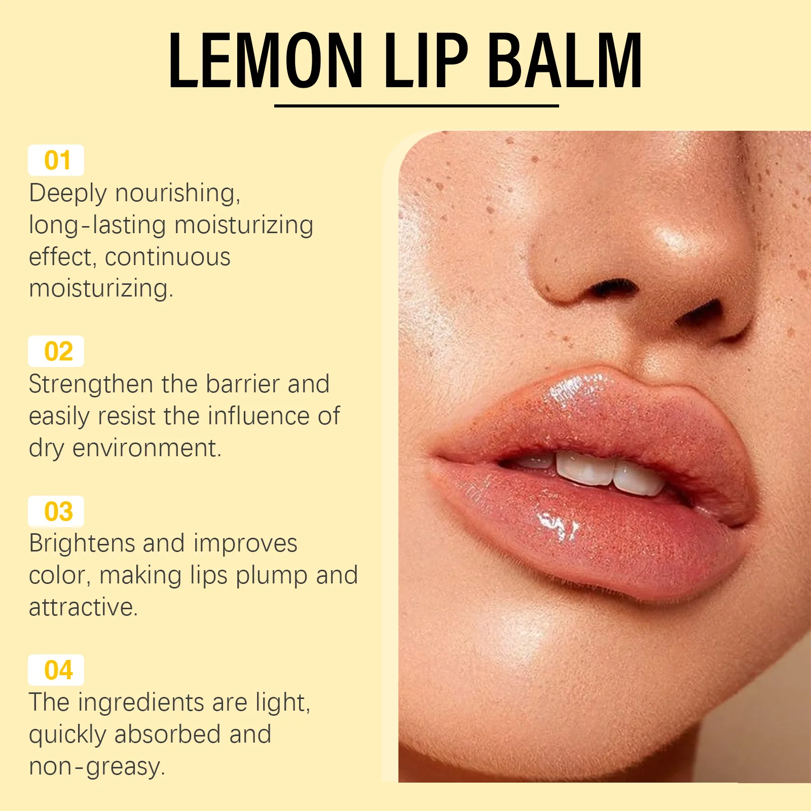 Glowing Lip Balm Lemon Ginger Fragrance Plumping Lip Gloss Remove Melanin Dark Dead Skin Repair Moisturize Brightening Lip Balm 4
