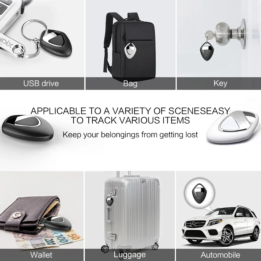 STOENGO Locator Anti Lost Tracker GPS Locator Key Finder Anti Lose Tracker Item Locator Key Chain Locator Anti Lost Locator Works With Apple Find My App Tracker For Lost Keys Bags Wallets Luggage Only For IOS