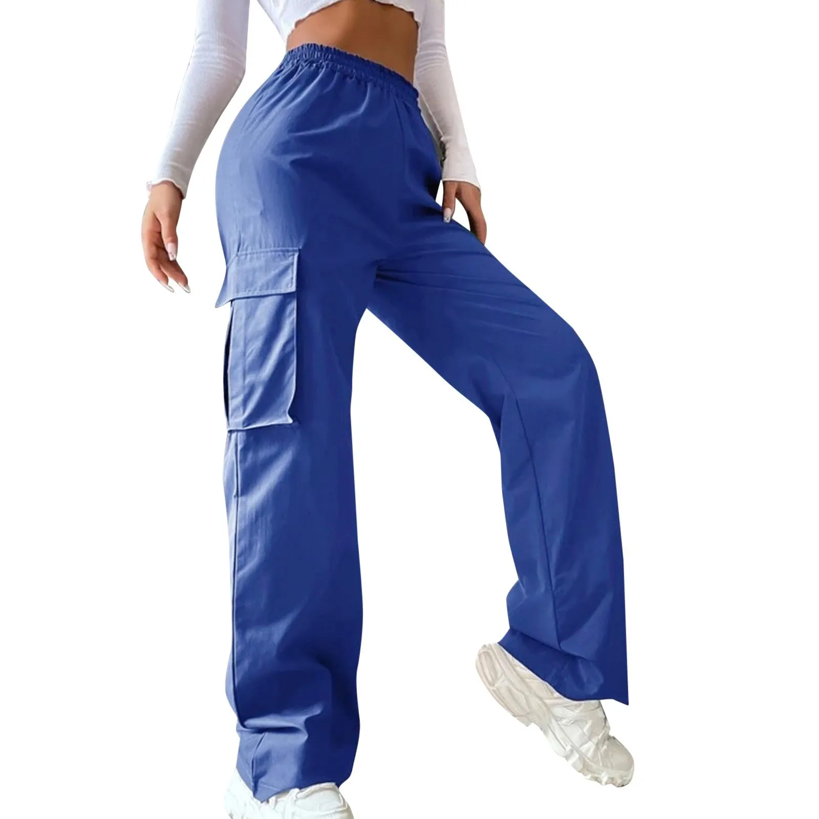 

2024 Women Pants High Waisted Wide Leg Pants Straight Loose Fitting Style Commuting Pants Casual Pants