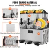 VEVOR 1/2/3 Tanks Commercial Ice-Cool Juice Smoothie Slush Maker Frozen Beverage Cold Drink Dispenser Vending Machine for Home 4