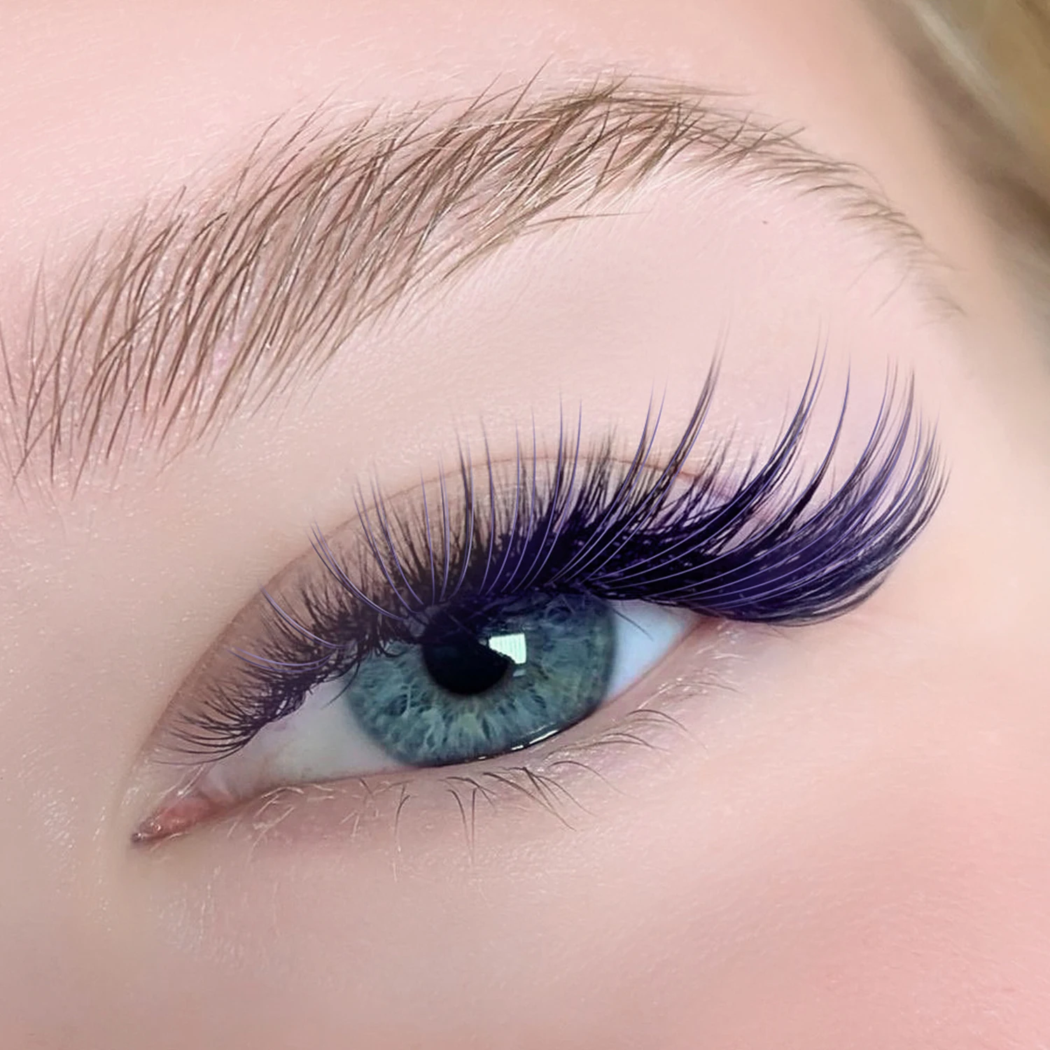 GLAMLASH Farbigen Wimpern See Blau/Lavendel/Zimt/Dunkelgrün/Matcha Grau Individuelle Natürlichen Falschen Bunte Wimpern erweiterung