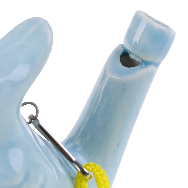 Chinese Ceramic Water Bird Whistle With Rope Vintage Funny Musical Toys 1pcs