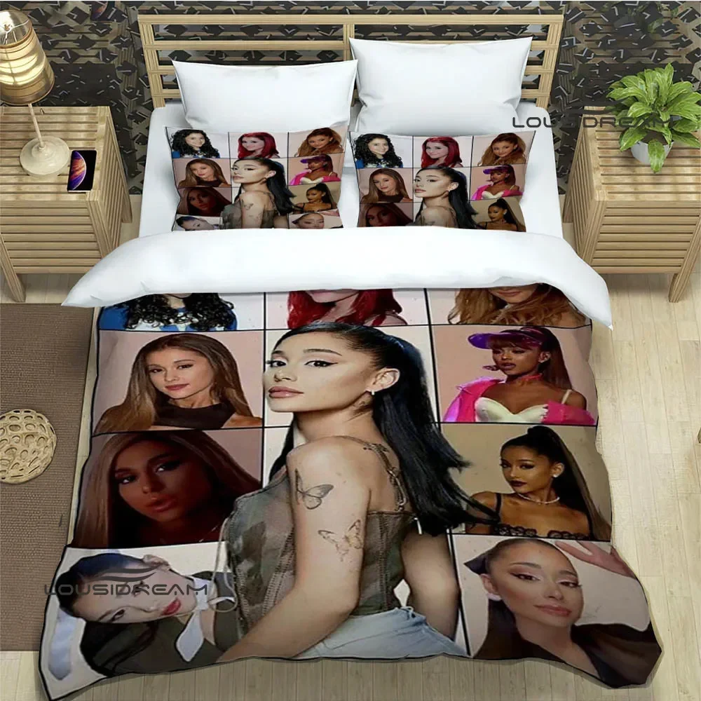 Singer Ariana grande Printed Bedding Sets exquisite bed supplies set duvet cover comforter set bedding set luxury birthday gift 3