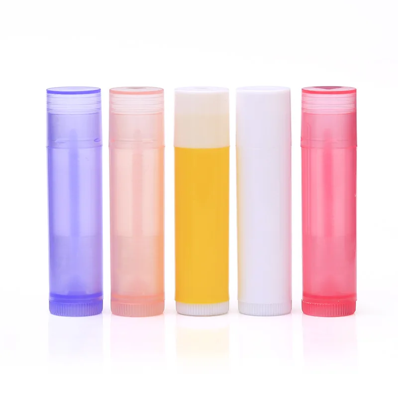

200Pcs 5G 5ML Empty Plastic Lipstick Tubes Lip Balm Container For DIY Homemade Lip Gloss Refillable With Colorful Caps