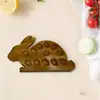 Bunny Serving Platter Bunny Shape Appetizer Tray Easter Wooden Serving Plates Rustic Decorative Charcuterie Board For Parties 4