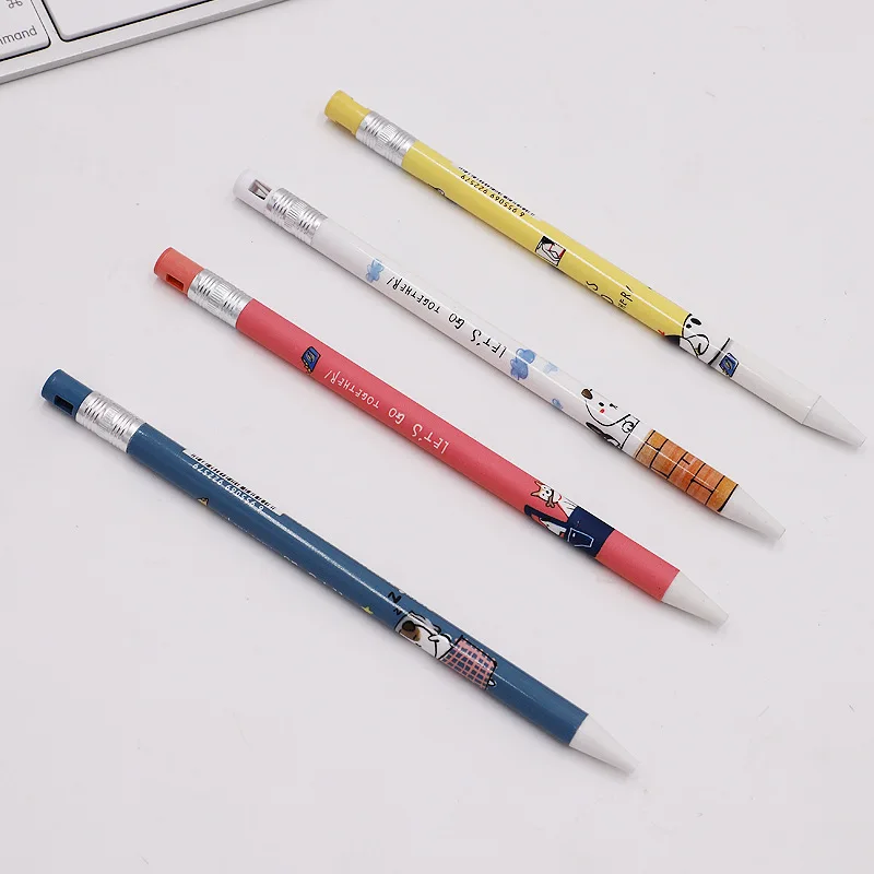 4Pcs/Set 2.0mm Kawaii Automatic Pencil Plastic Pencil Student Painting Writing Stationery School Office Supplies 5
