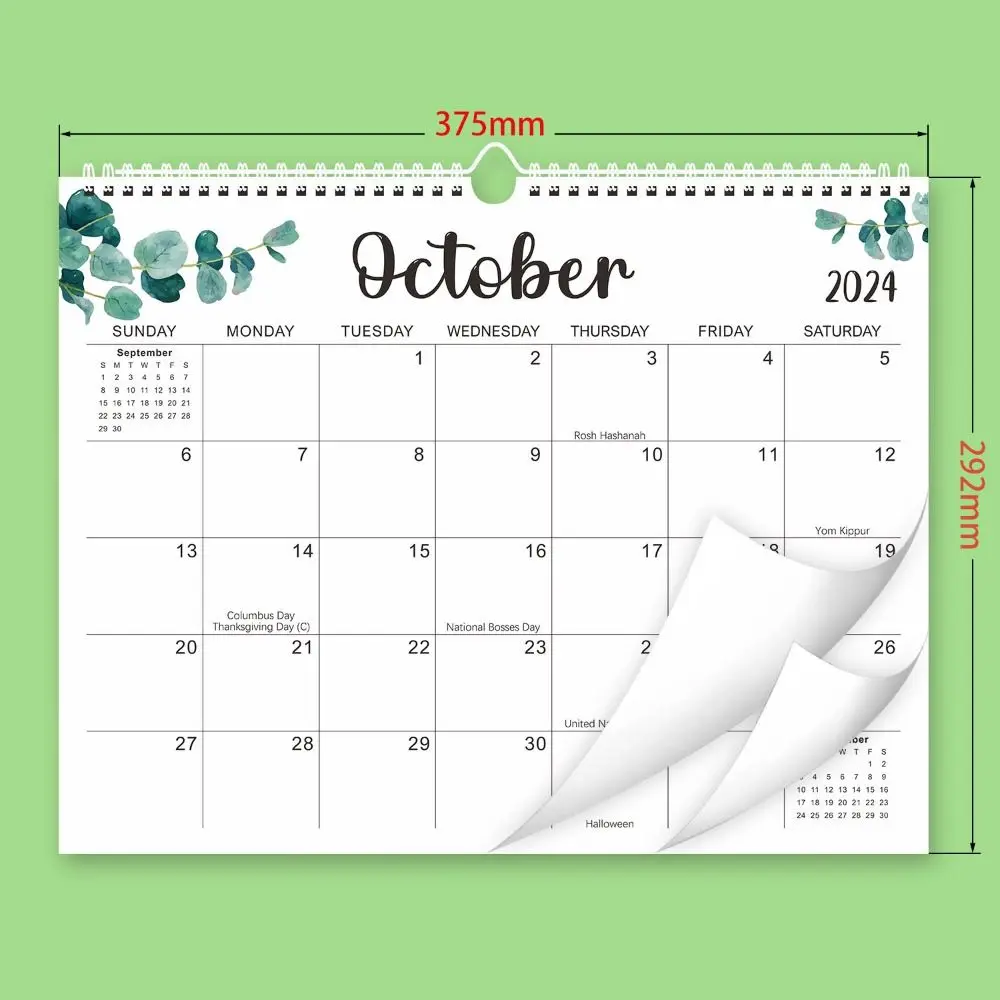 

January 2024- June 2025 English Wall Calendar 18 Months Hanging Calendar for Home Office Schedule Paper Year Planning Note