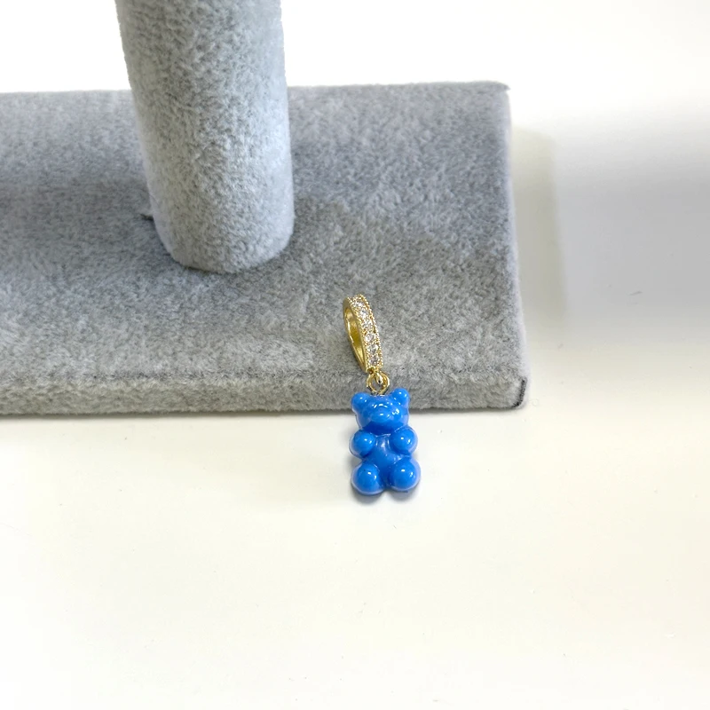 BenS Colorful Resin Gummy Bear Charm for Jewelry Making and DIY Crafts