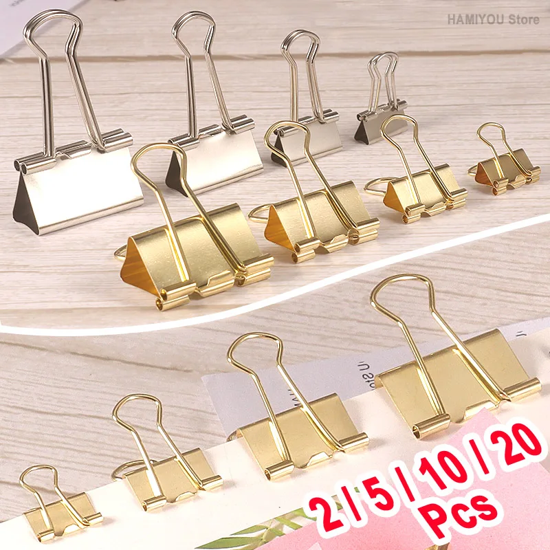 바인더 클립 사무용품 롱테일 클립 금속 스테인레스 스틸 파일 문서 티켓 고정 ..