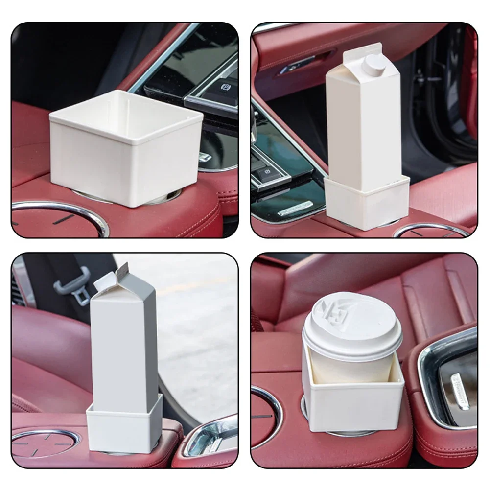 Scatola portaoggetti per console centrale auto in plastica PP, contenitore quadrato, portabicchieri, tasca organizer per console, raccoglitore di monete - immagine 4