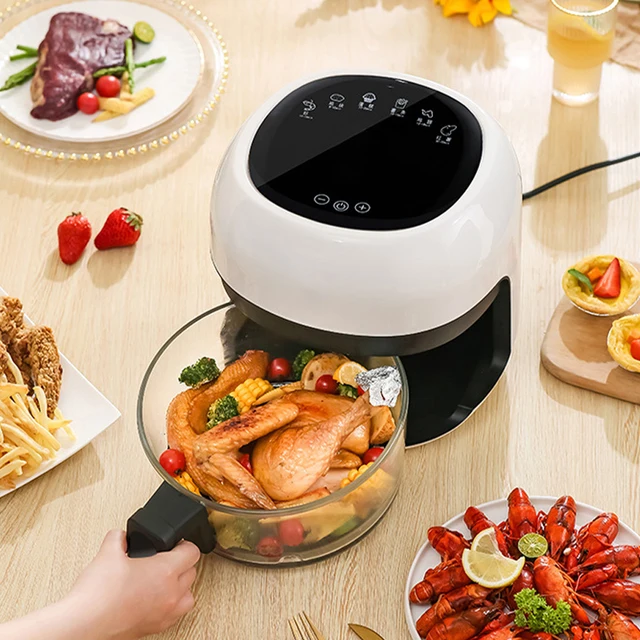 Visual Air Fryer Automatic Household Multi-functional Electric Without  Lampblack French Fry Machine 110V/220V