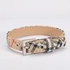 Pet collar plaid cloth dog collar classic PU dog walking dog pet supplies four seasons outing 6