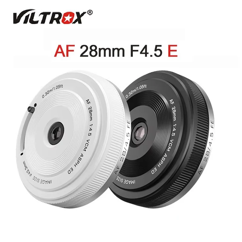 Viltrox AF 28mm F4.5 팬케이크 카메라 렌즈 풀프레임 자동 초점 렌즈 ( E/니콘 Z/후지 X/L 시리즈 카메라용)