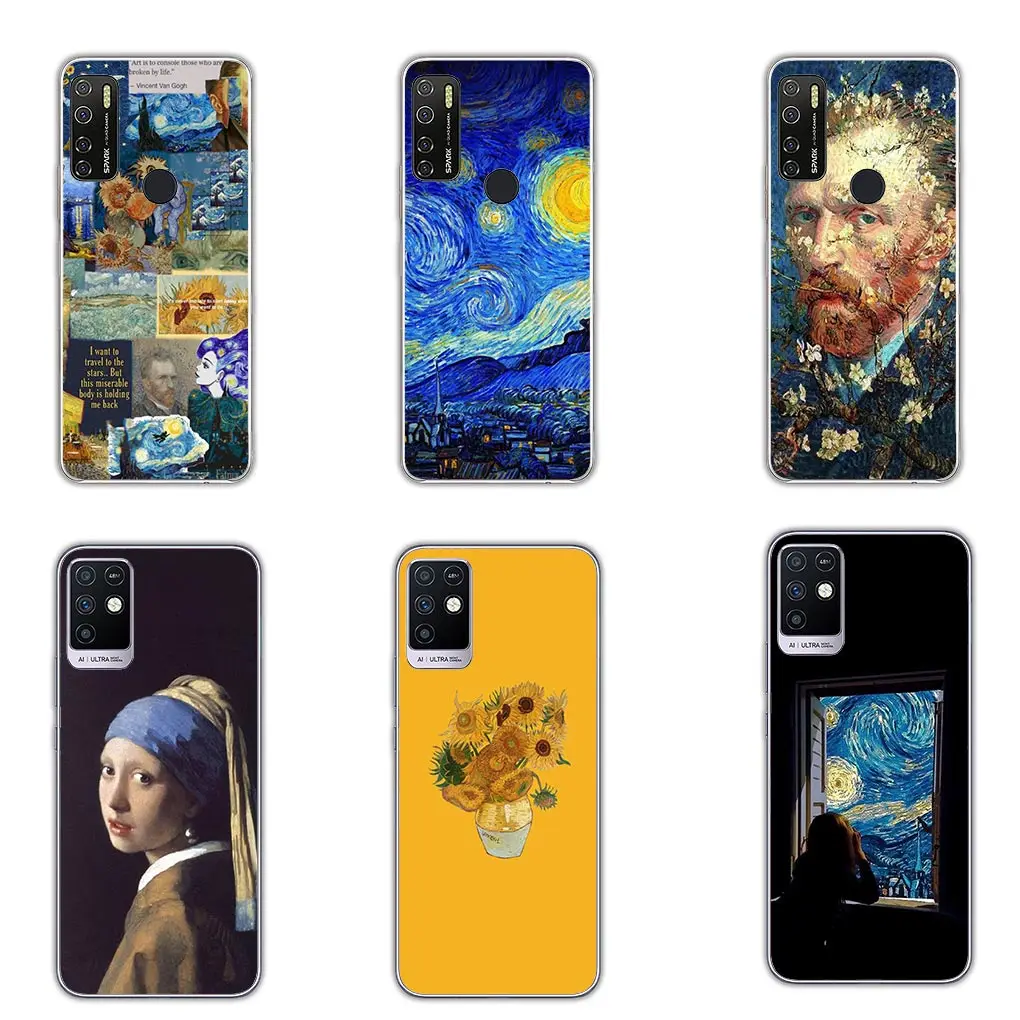 Van Gogh Sunflower Art Soft Phone Case Cover