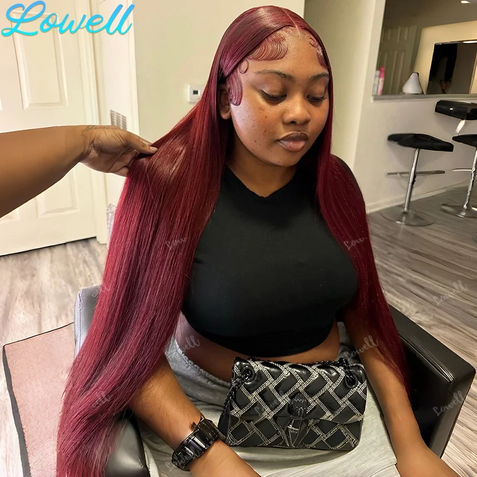 99J Straight Human Hair Wigs Burgundy 13x6 hd Lace Frontal Wig Human Hair Wigs 13x4 hd Lace Red Remy Human Hair Wigs for Women 1