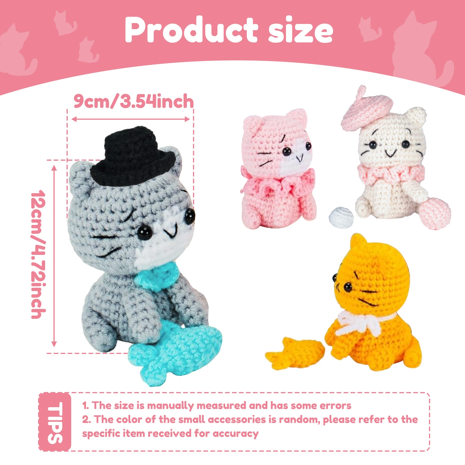 Adorable Cat Crochet Kit for Beginners 10 S1cb774adb8ae44e2a31bf39a53f7c53dn