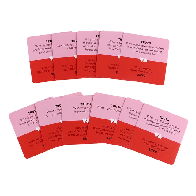 51PCS/Box Mini Small Size Truth Or Dare For Couples Cards Games Couples Lovers Board Game Supply English Version 3