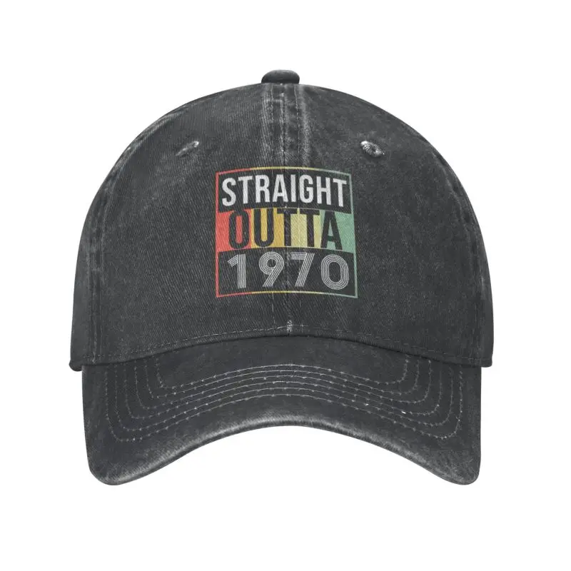 

Fashion Unisex Cotton Straight Outta Born In 1970 Baseball Cap Adult Adjustable Dad Hat Women Men Hip Hop