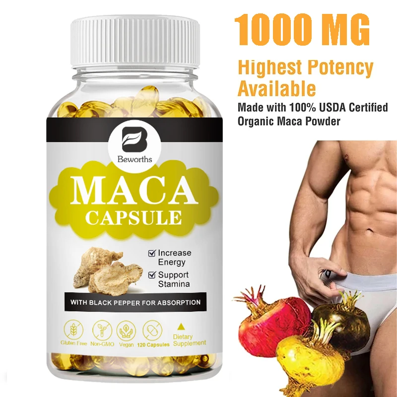 

Red,Yellow,Black Maca Capsule Organic Pure Plant Extract High Concentration