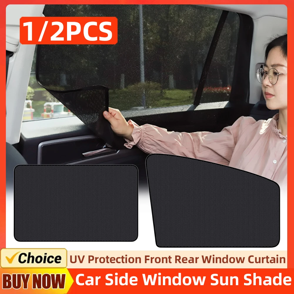 Magnetic Auto UV Protection Film Side Window Sunshade Cover 10 Magnets Side Glass Mesh Sunshades