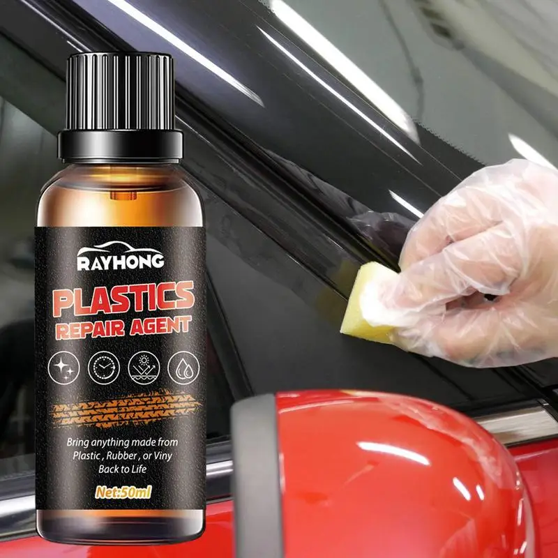 

Car Restoring Liquid 50ml UV-Resistant Refurbish Agent With Sponge Portable Quick Dry Automotive Restorer Vehicles Parts Agent