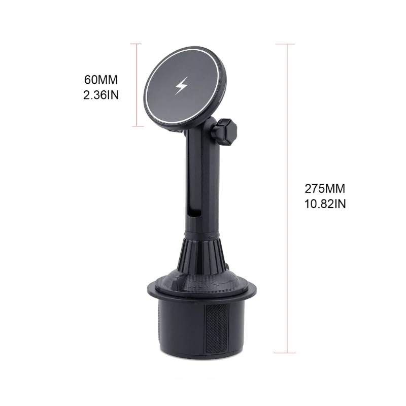 Magnetic Car Mount ,Cup Holder Phone Mount for Car 15W Magnetic Wireless Car  for Phone 12/13/14