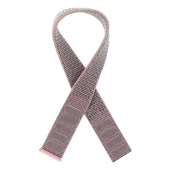 Nylon Watch Band with Hook and Loop Quick Dry Strap, Available in 20mm and 22mm - 22MM (Beige Pink)