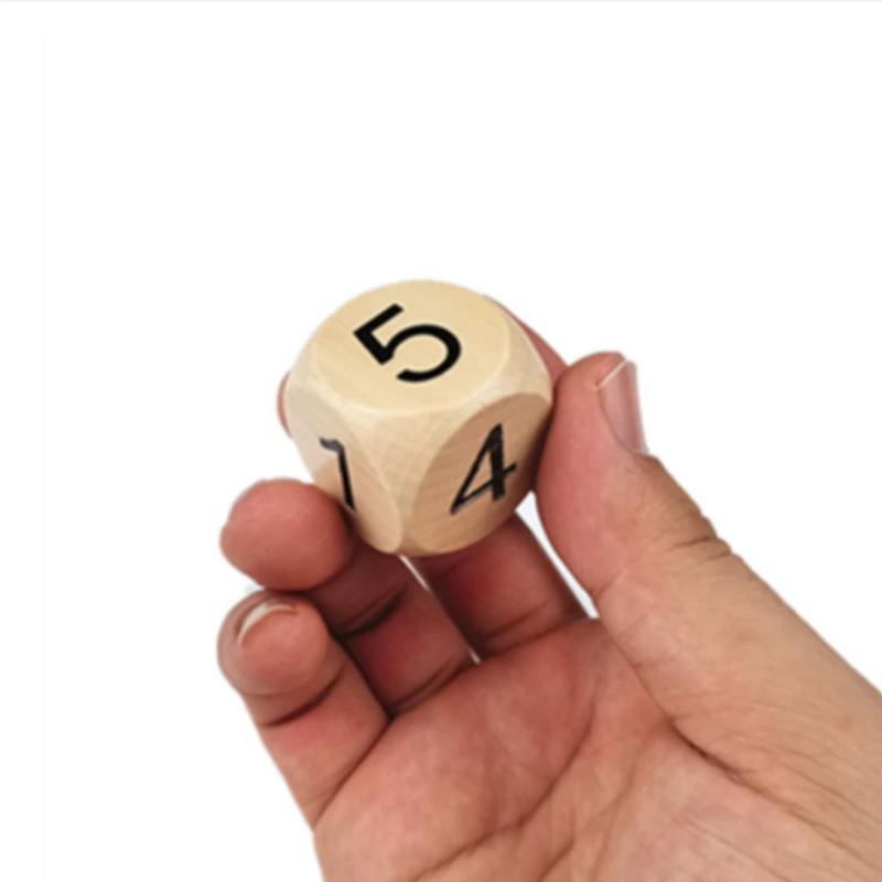 3Cm Solid Wood Numbers Large Wooden Dice Children's Cognitive Aid Game Props Dice 10Pcs/set game dice,dice set