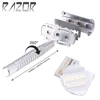 Whityle Metal Safety Razor Classic Wet Shaver Large Handle Beard Carving Razor 06T With 5 Platinum Coated Blade 5