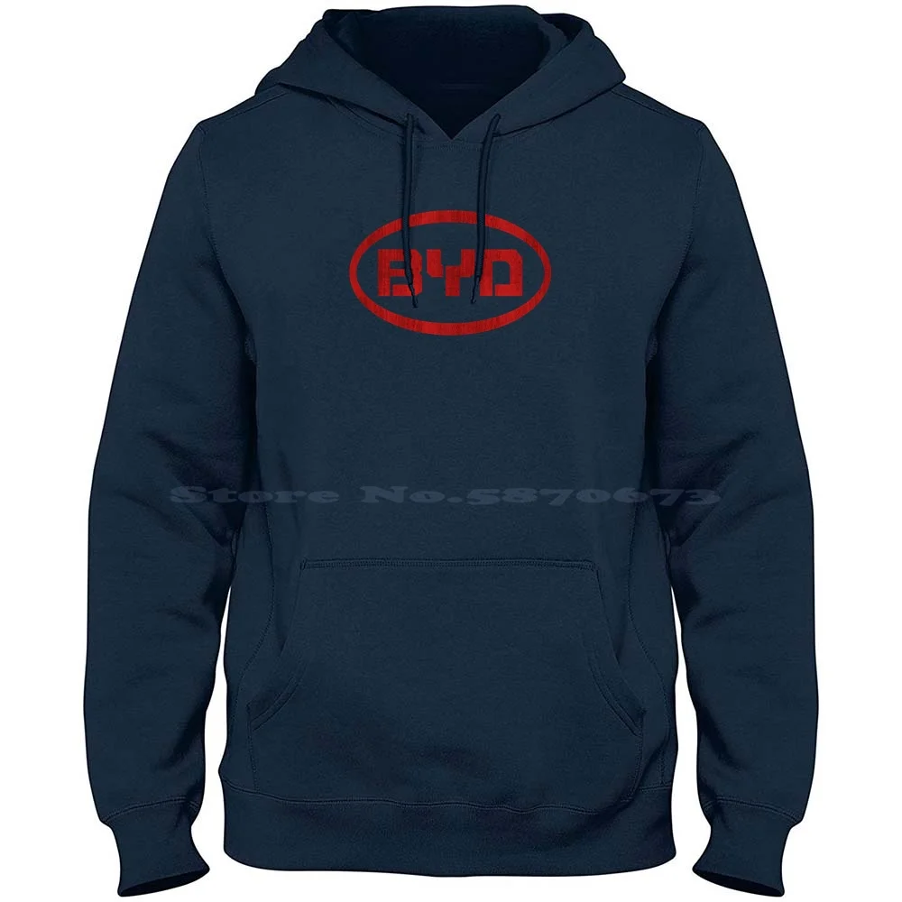 

Red Byd 100% Cotton Hoodie Tire Tractor Truck Adventure Byd Exvacator
