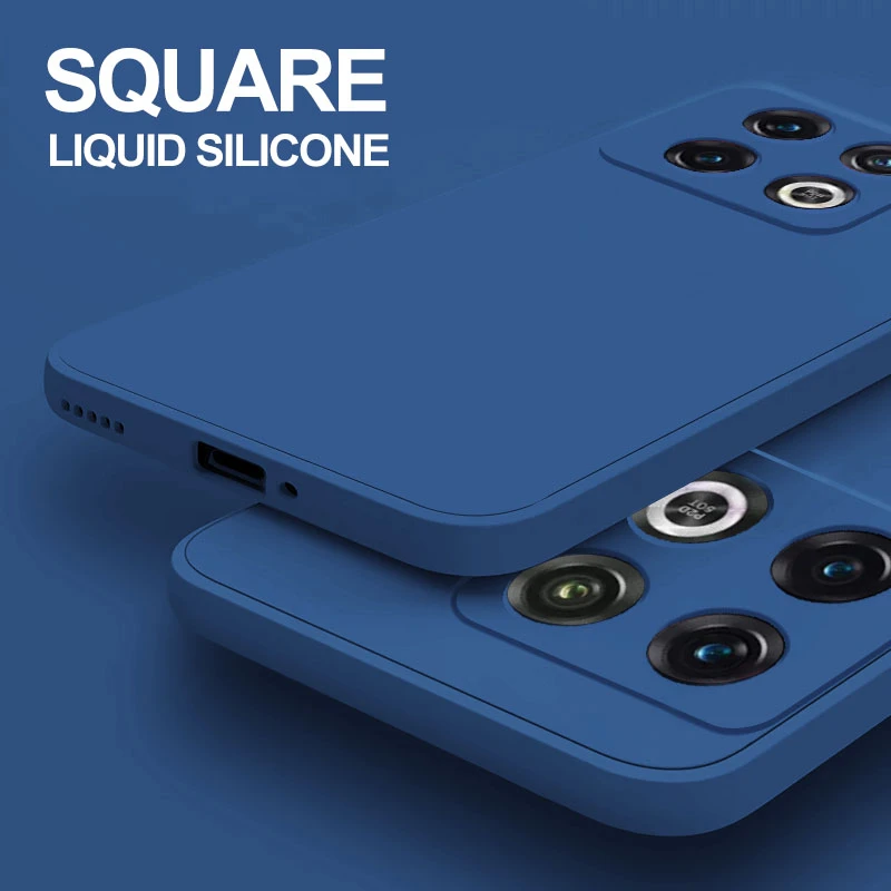 For Oneplus 9 10 Pro Case Original Square Liquid Silicone Full Lens Protection Soft Cover For Oneplus 10 Pro One Plus 9 10 Pro cute iphone 12 pro max cases