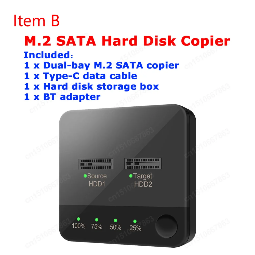 Duplicateur SSD Portable MAIWO – 2 Baies M.2 SATA, Hors Ligne, Boîtier Externe