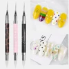1Pcs Metal Dual Heads  Dotting Pen Nail Brush Rhinestones Crystal Picking Nail Studs Dotter DIY Point Drill Nail Tools 4