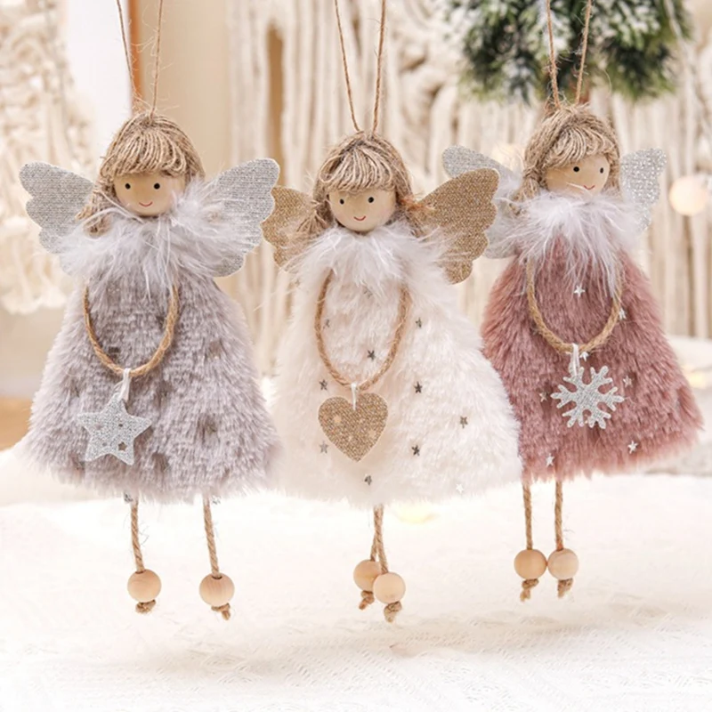 

2023 Navidad Xmas Tree Pendant Ornaments 2024 New Year Gifts Christmas Angel Dolls Christmas Decoration for Home Natal Noel Deco