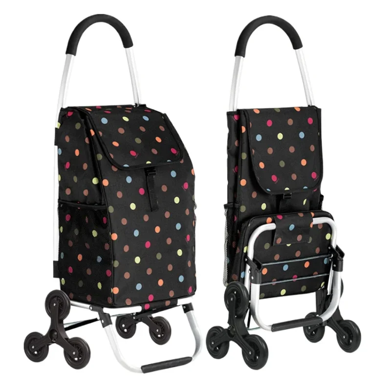 Shopping cart Hand-pulled luggage cart Climb stairs Foldable trolley