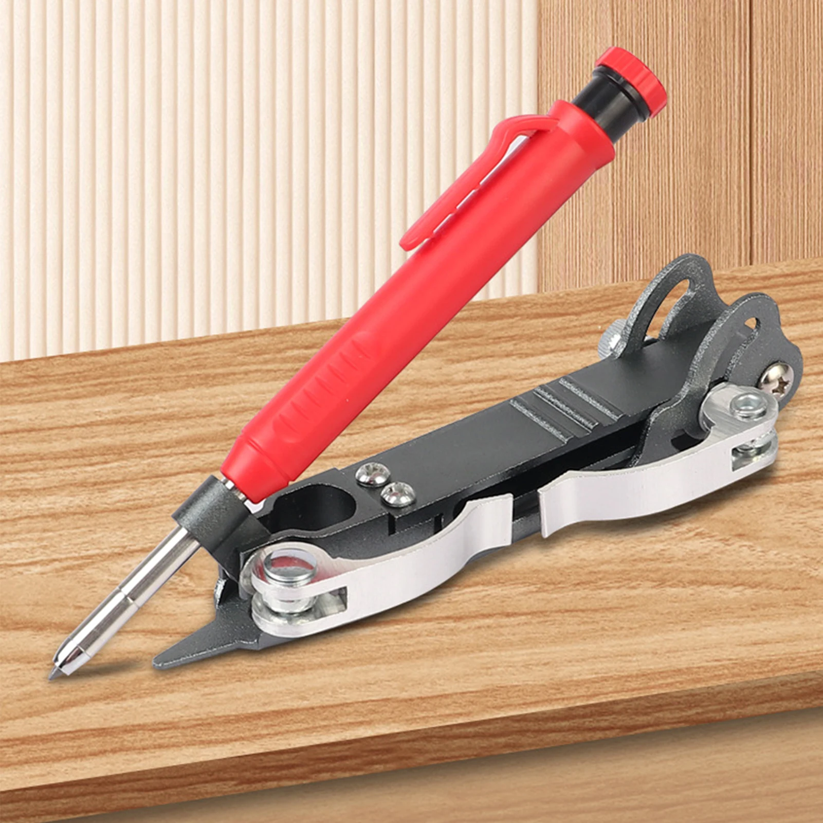 

Scribing Tool with Deep Hole Pencil Aluminum Alloy DIY Tool for Scribes Carpenters Architects Woodworkers